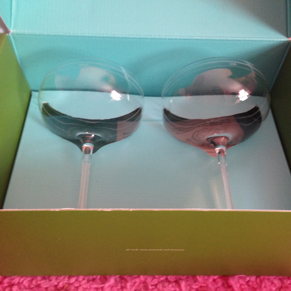 Kate Spade Darling Point Crystal Champagne Glasses